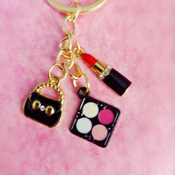 Casual Lipstick Golden Alloy Keychain - Picture 4 of 6